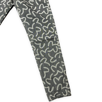 EVISU yamane 5500 Seagull Jacquard All-Over Jeans Size 32