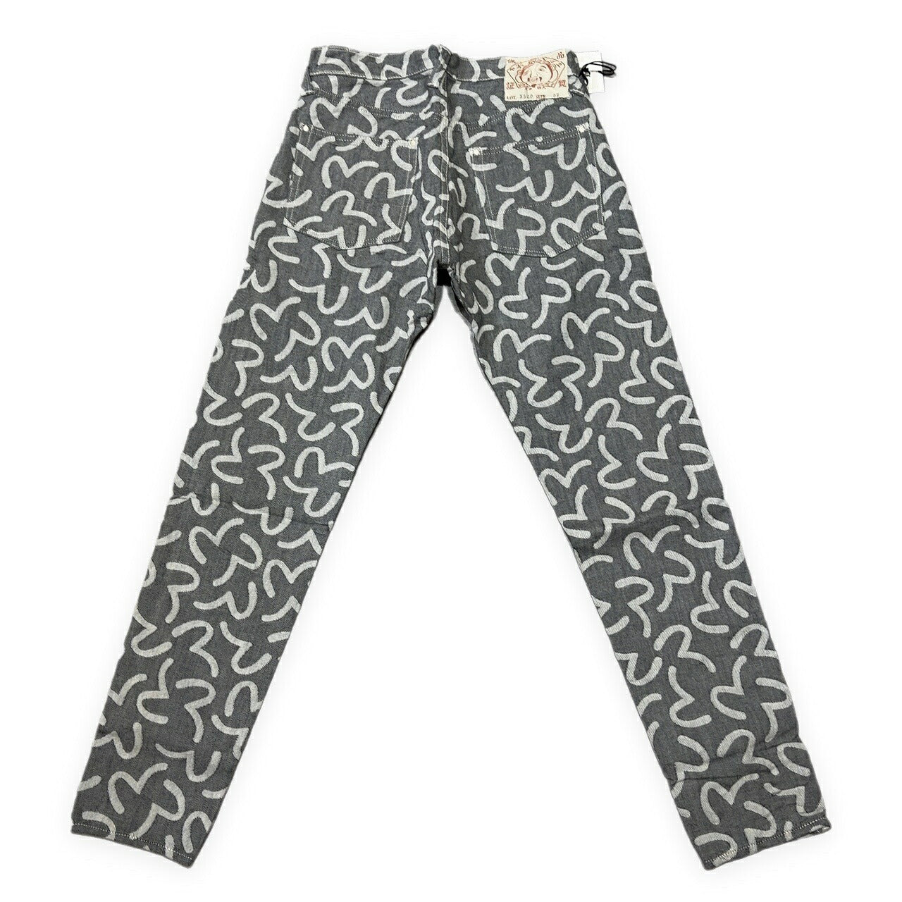 EVISU yamane 5500 Seagull Jacquard All-Over Jeans Size 32