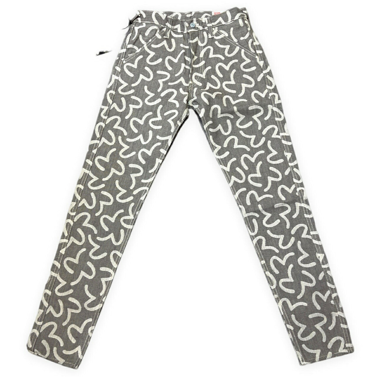 EVISU 5500 Jacquard Seagull Denim Gray Size 30