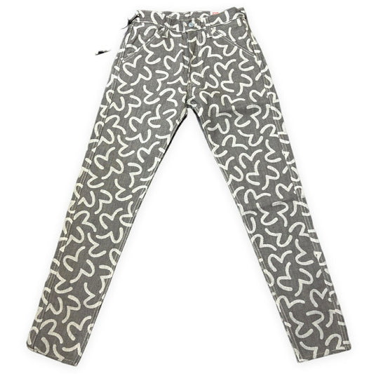 EVISU 5500 Jacquard Seagull Denim Gray Size 30