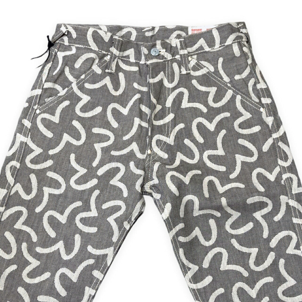 EVISU 5500 Jacquard Seagull Denim Gray Size 30