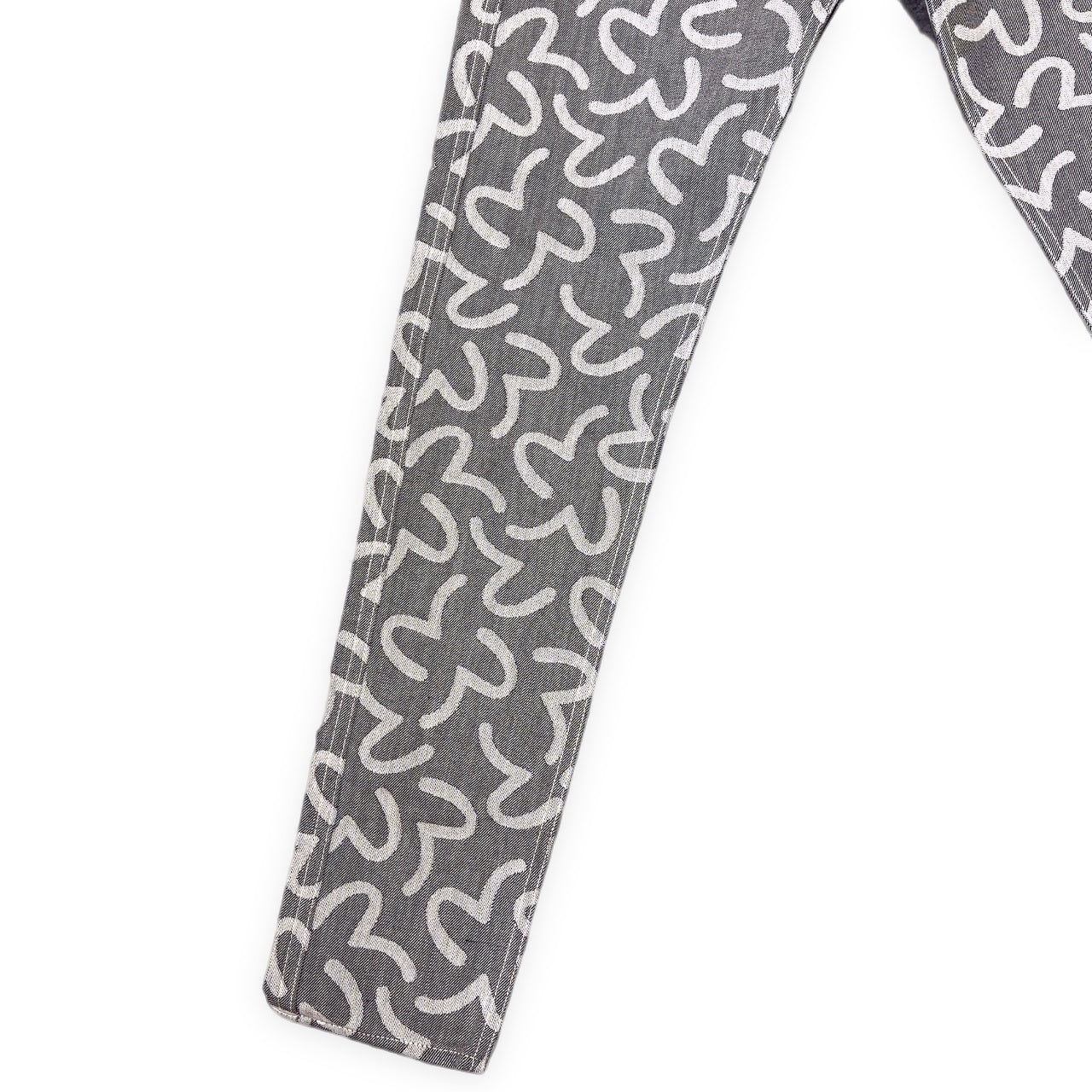 EVISU 5500 Jacquard Seagull Denim Gray Size 30