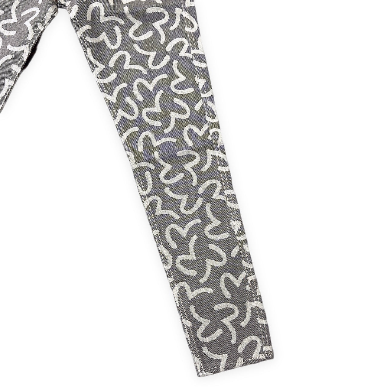EVISU 5500 Jacquard Seagull Denim Gray Size 30