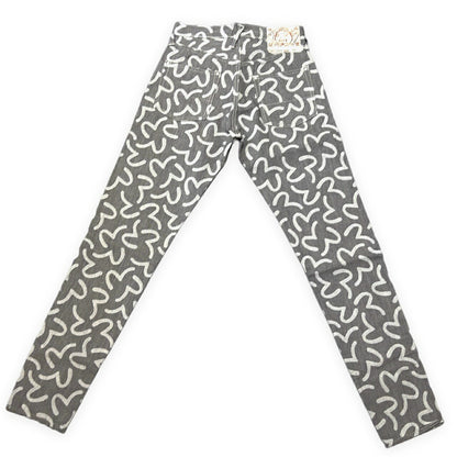 EVISU 5500 Jacquard Seagull Denim Gray Size 30