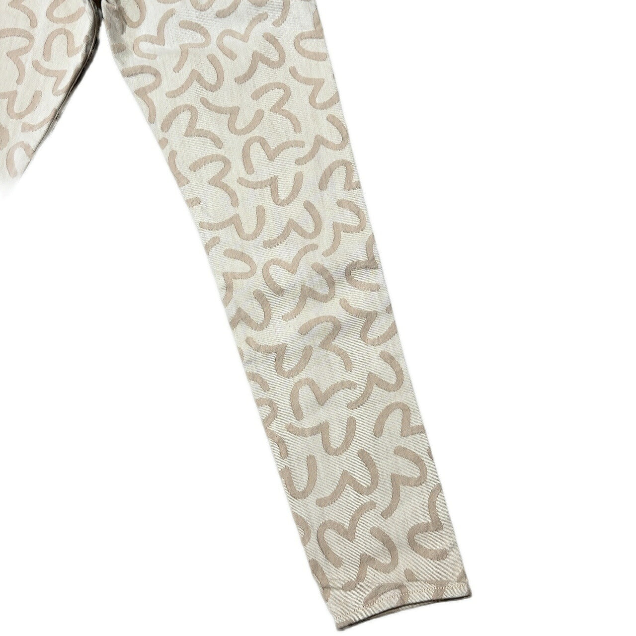 EVISU 5500 Seagull Jacquard Denim Jeans Beige Size 30