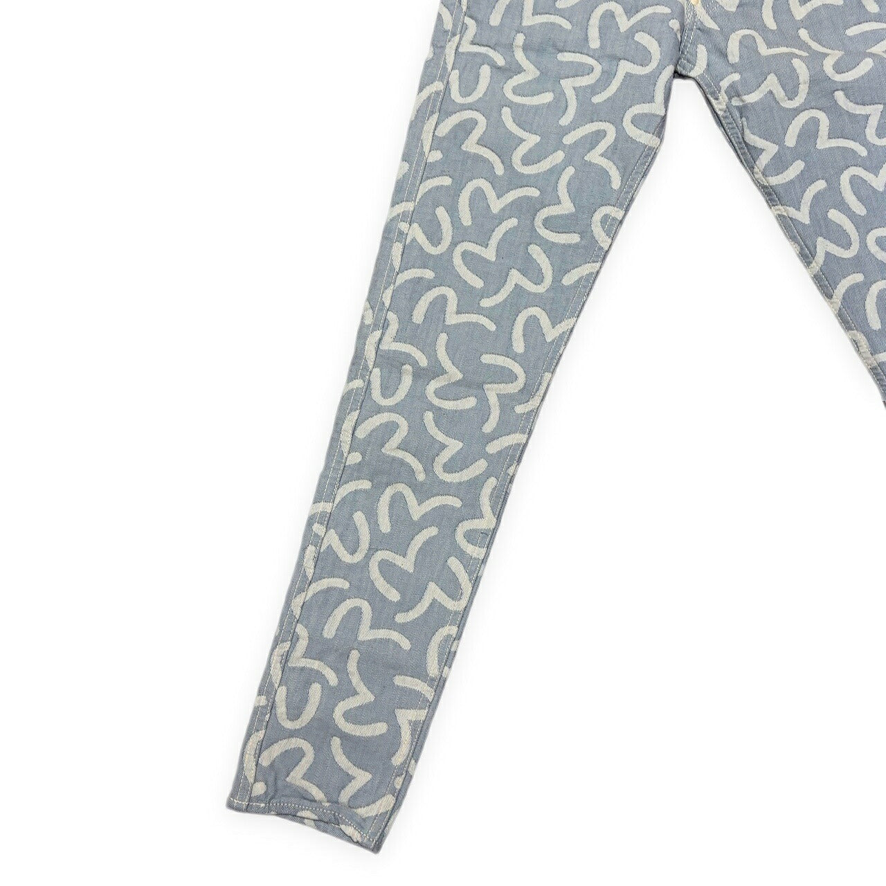 EVISU 5500 Jacquard Seagull All-Over Pattern Jeans Size 28