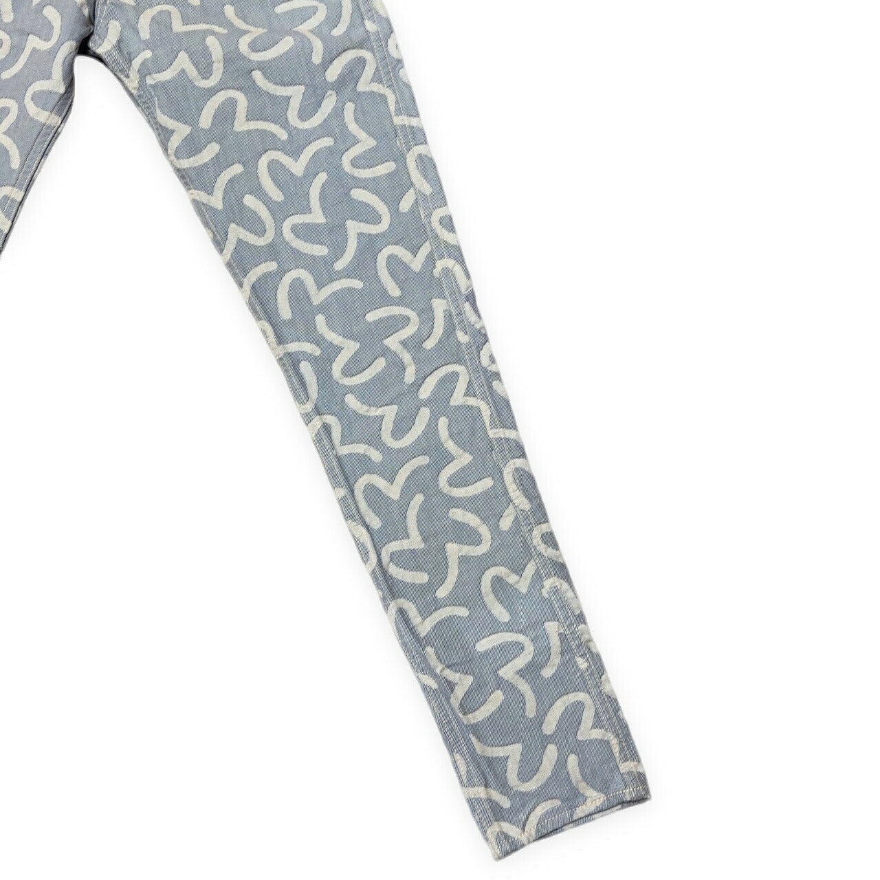 EVISU 5500 Jacquard Seagull All-Over Pattern Jeans Size 28