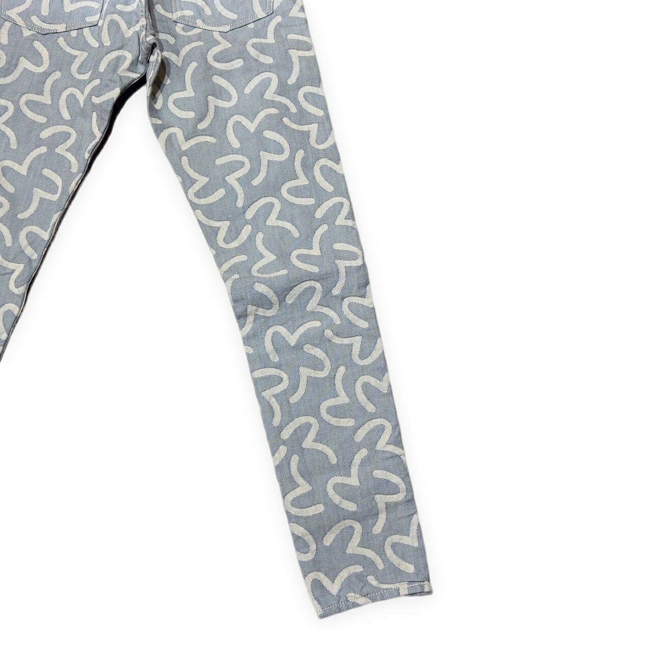 EVISU 5500 Jacquard Seagull All-Over Pattern Jeans Size 28