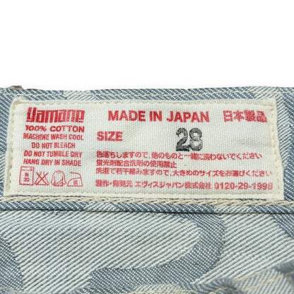 EVISU 5500 Jacquard Seagull All-Over Pattern Jeans Size 28