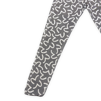 EVISU 5500 Jacquard Seagull Denim Jeans Gray Size 30