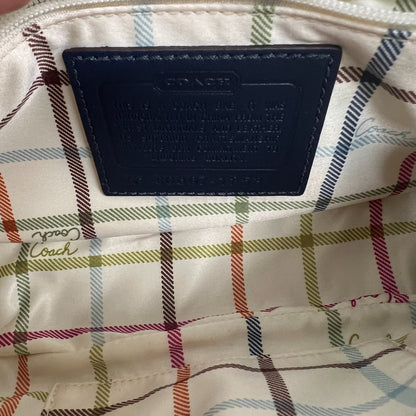 COACH Denim Signature Soho Flap Shoulder Bag Blue