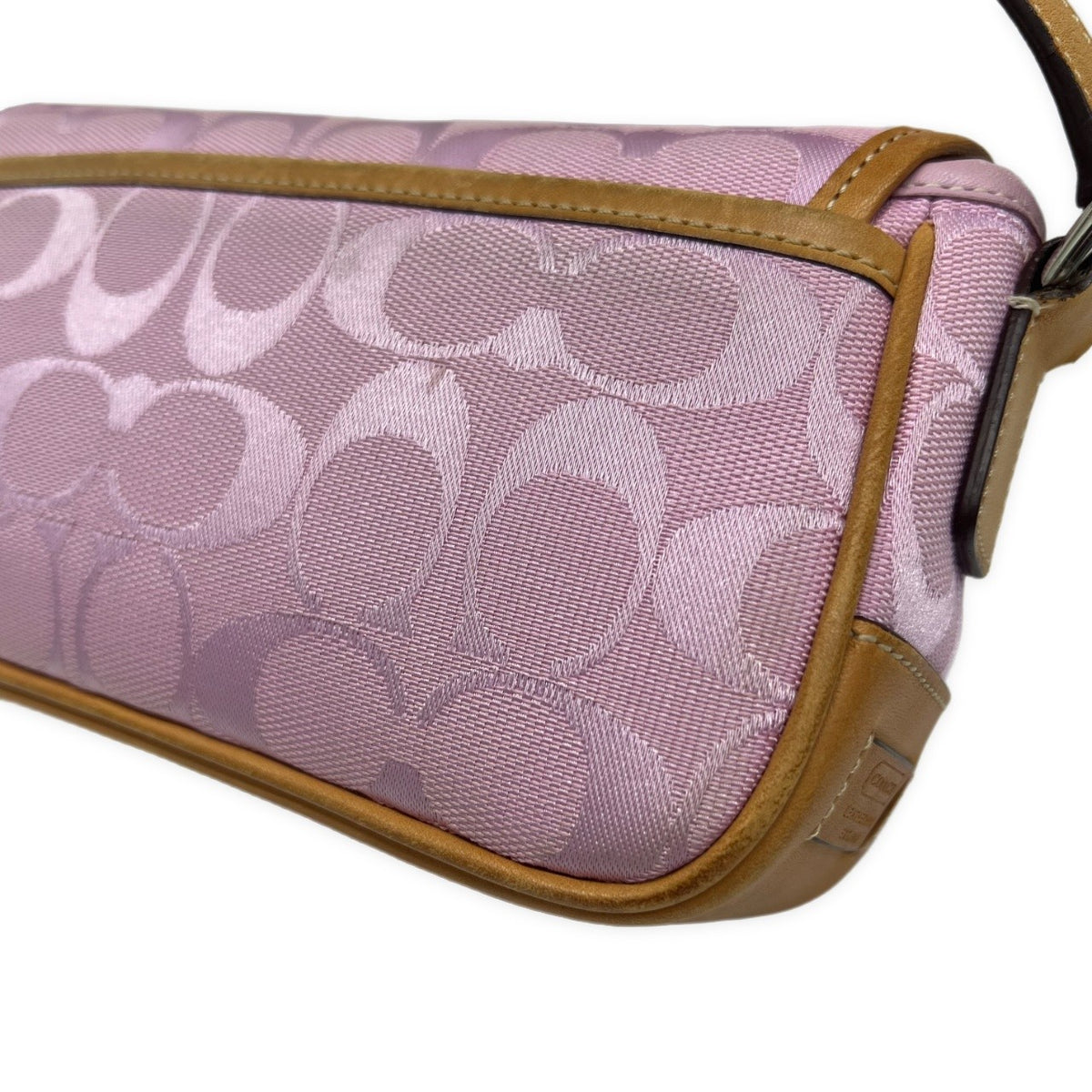 COACH Pink Signature Flap Shoulder Bag