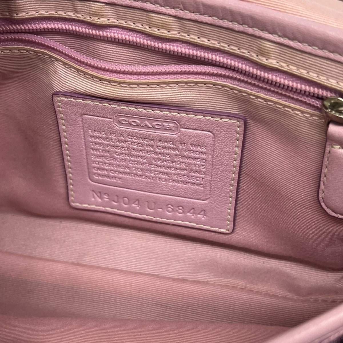 COACH Pink Signature Flap Shoulder Bag