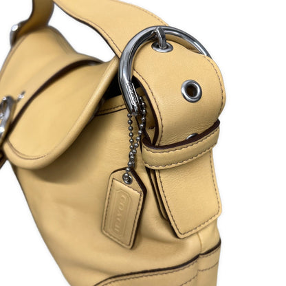COACH Yellow Soho Flap Shoulder Bag