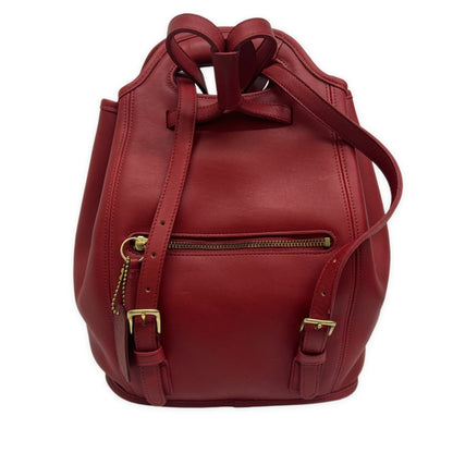 COACH Vintage Red Glovetanned Leather 2-Way Bag Blazer