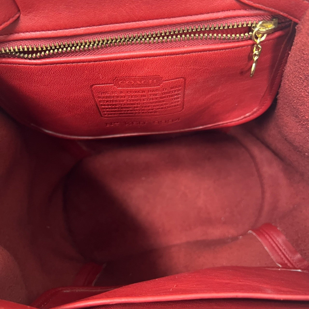 COACH Vintage Red Glovetanned Leather 2-Way Bag Blazer