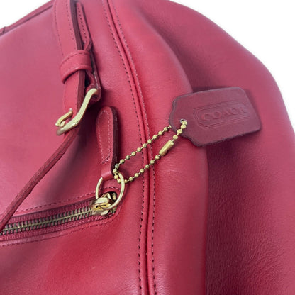 COACH Vintage Red Glovetanned Leather 2-Way Bag Blazer