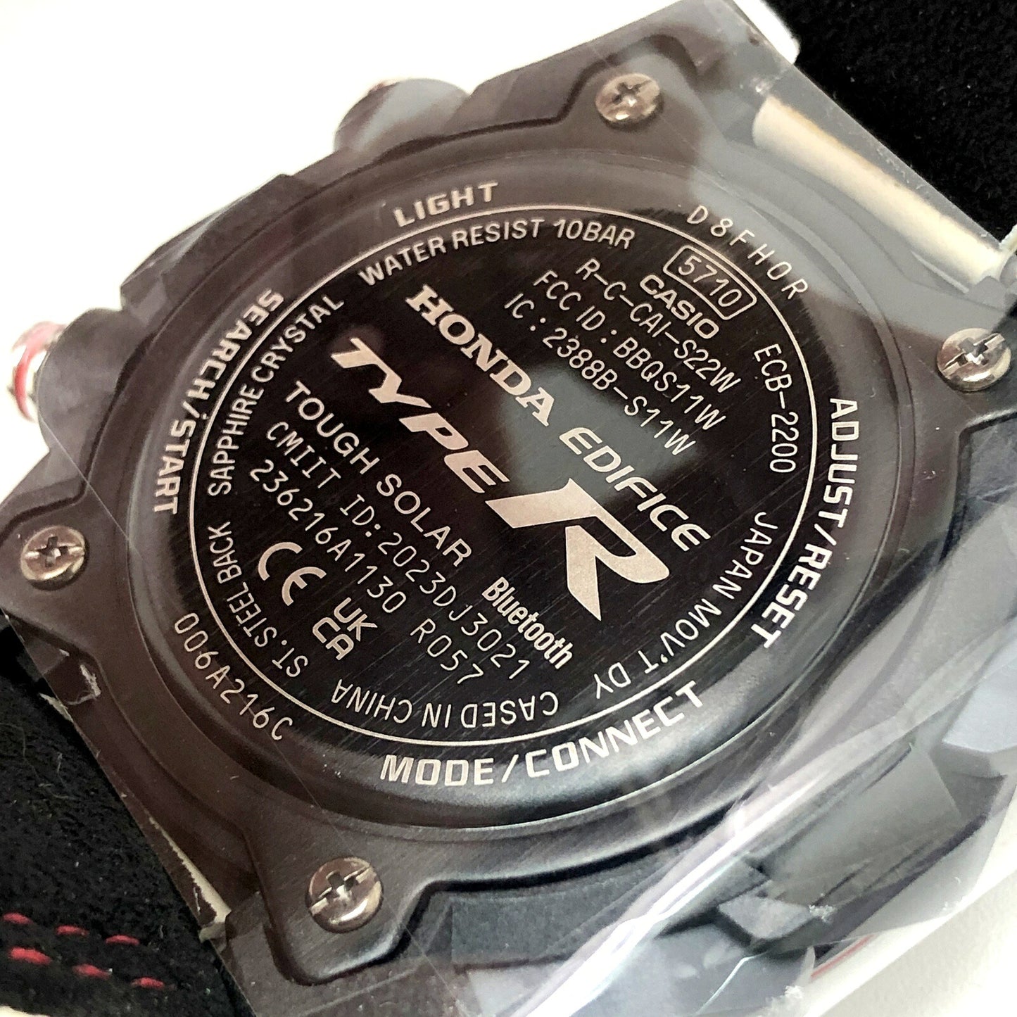 CASIO EDIFICE Honda Type R Tough Watch Black Size ONE SIZE
