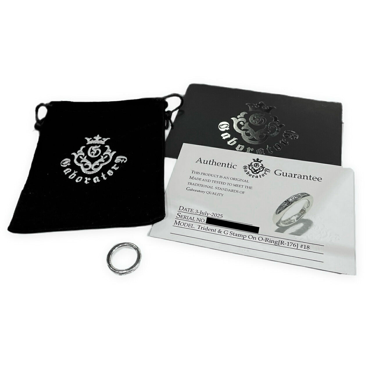 GABORATORY Trident G Stamp O-Ring Silver Ring Size 18