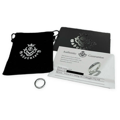 GABORATORY Trident G Stamp O-Ring Silver Ring Size 18