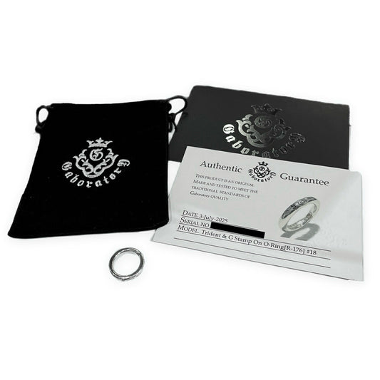GABORATORY Trident G Stamp O-Ring Silver Ring Size 18