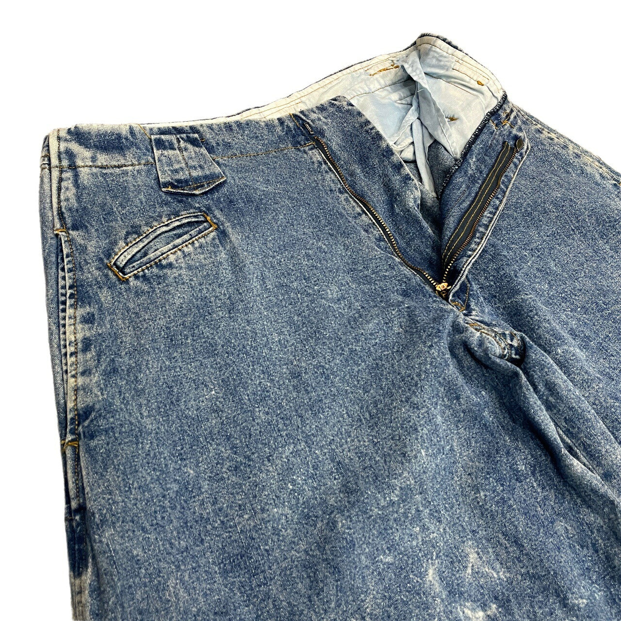 BODYSONG DOKAPAN Chemical Wash Denim Jodhpurs Blue Size M