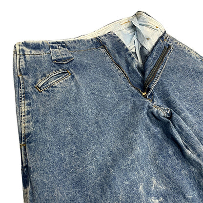 BODYSONG DOKAPAN Chemical Wash Denim Jodhpurs Blue Size M
