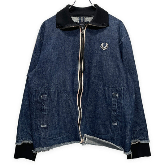 [-]Minus 24SS Selvedge Denim Slash Seam Jacket Blue Size 2