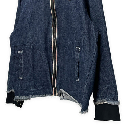 [-]Minus 24SS Selvedge Denim Slash Seam Jacket Blue Size 2