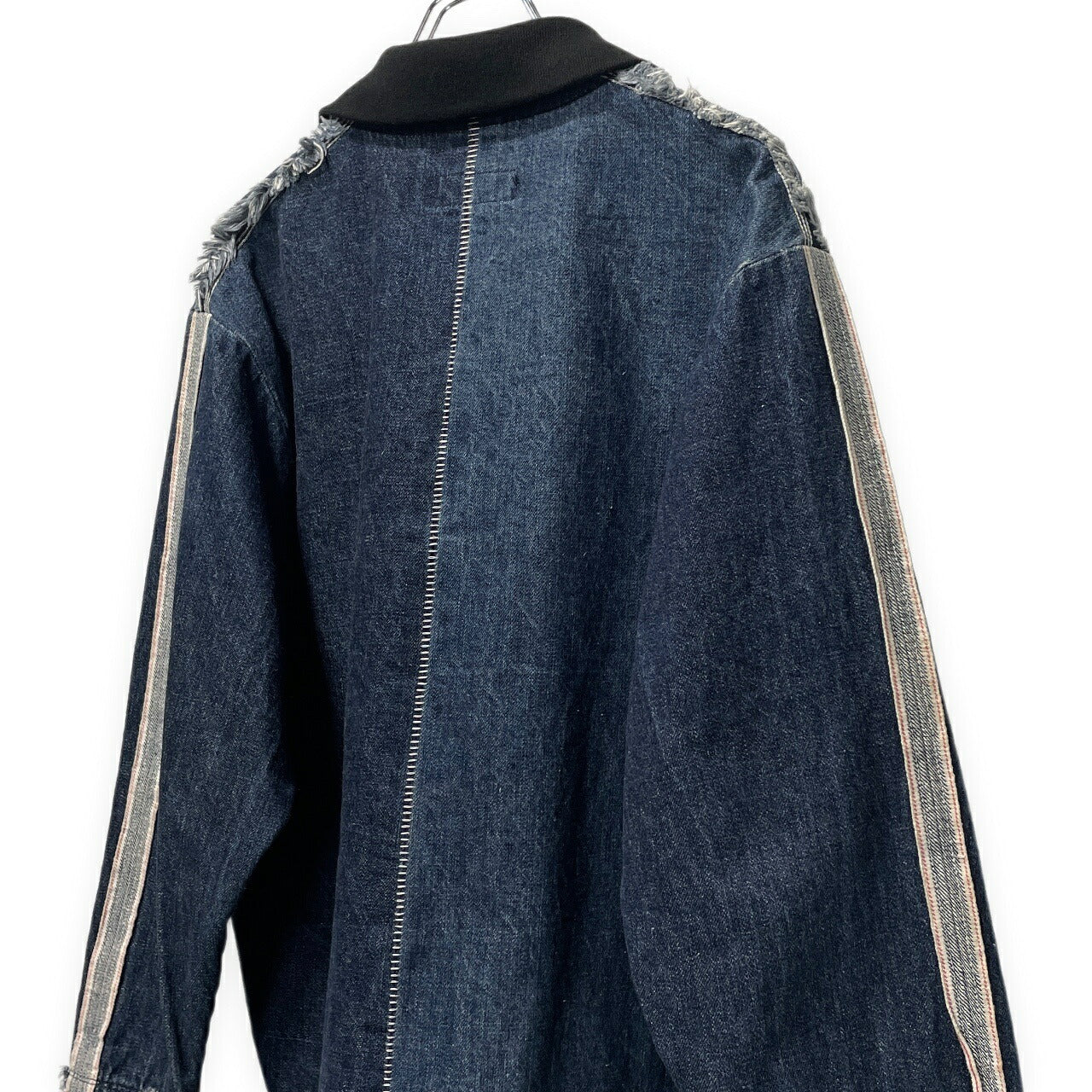 [-]Minus 24SS Selvedge Denim Slash Seam Jacket Blue Size 2