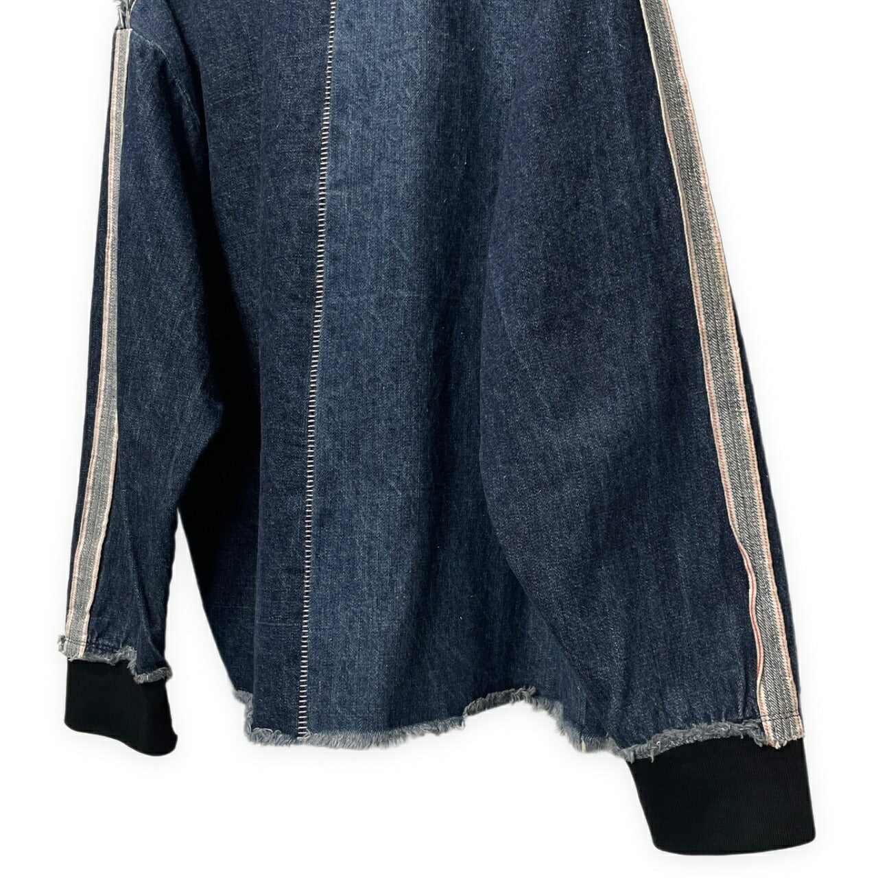 [-]Minus 24SS Selvedge Denim Slash Seam Jacket Blue Size 2