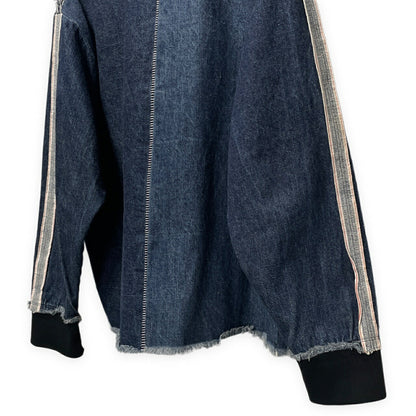 [-]Minus 24SS Selvedge Denim Slash Seam Jacket Blue Size 2