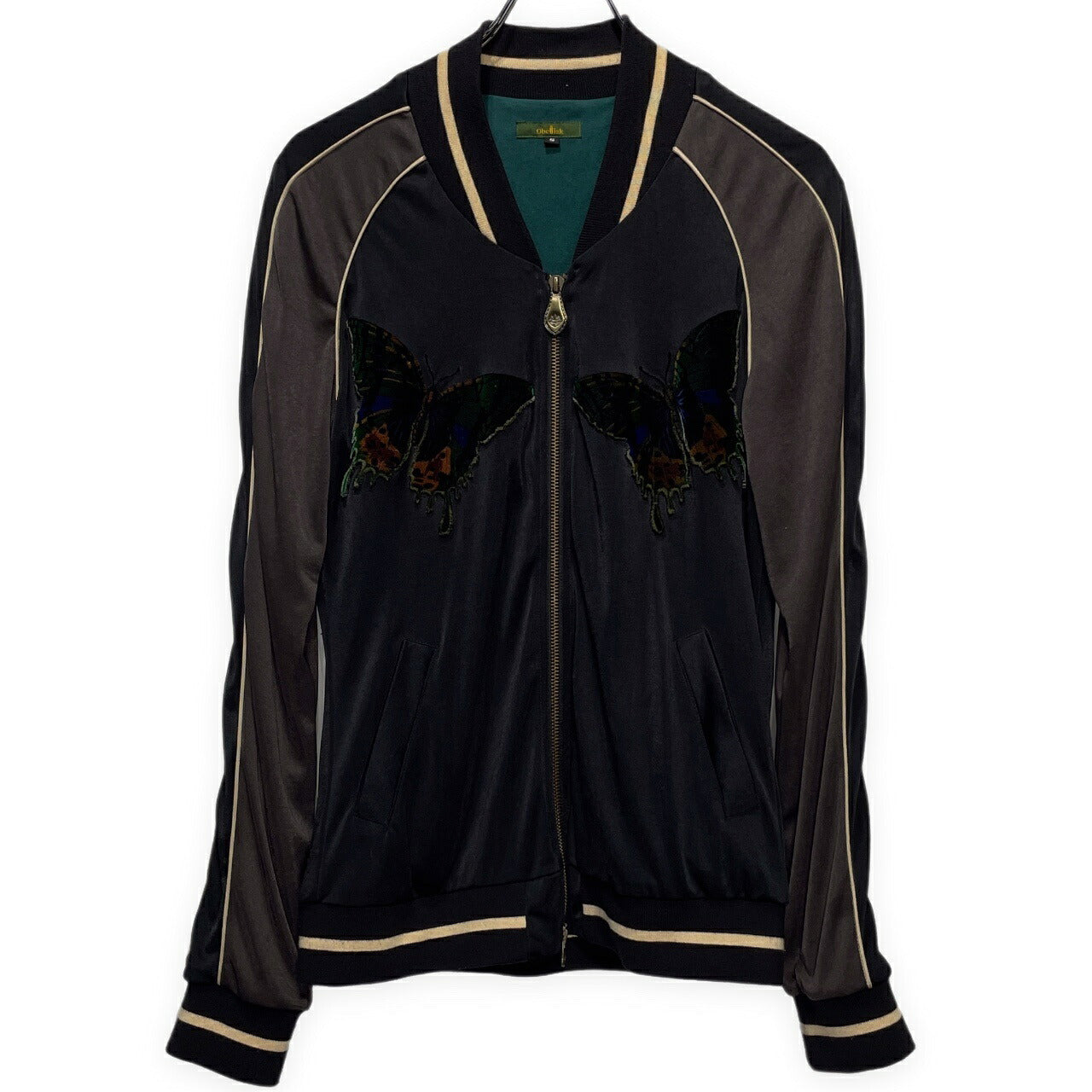Obelisk Butterfly Spider Embroidered Jacket Black Size S