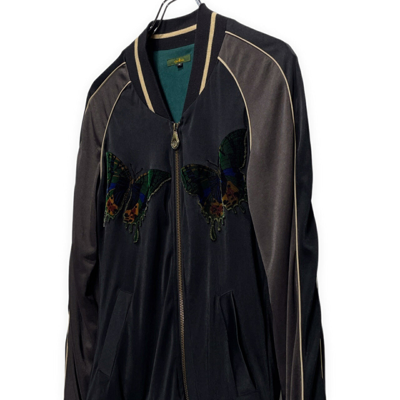 Obelisk Butterfly Spider Embroidered Jacket Black Size S