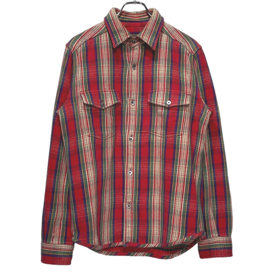 Nigel Cabourn Cotton Flannel Double Button Shirt Red Size 48