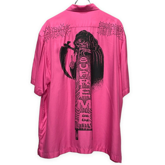 Supreme Y's 25AW Silk Rayon Skull Print S/S Shirt Size L