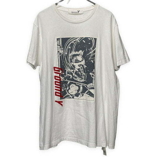 Ground Y 18AW Kamen Rider Graphic T-Shirt White Size 4
