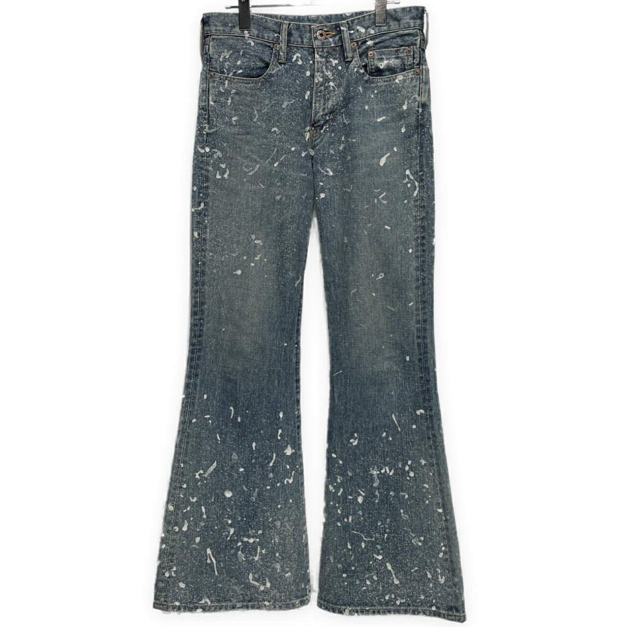 SUGARHILL 24AW Flocked Paint Flared Denim Blue Size 30