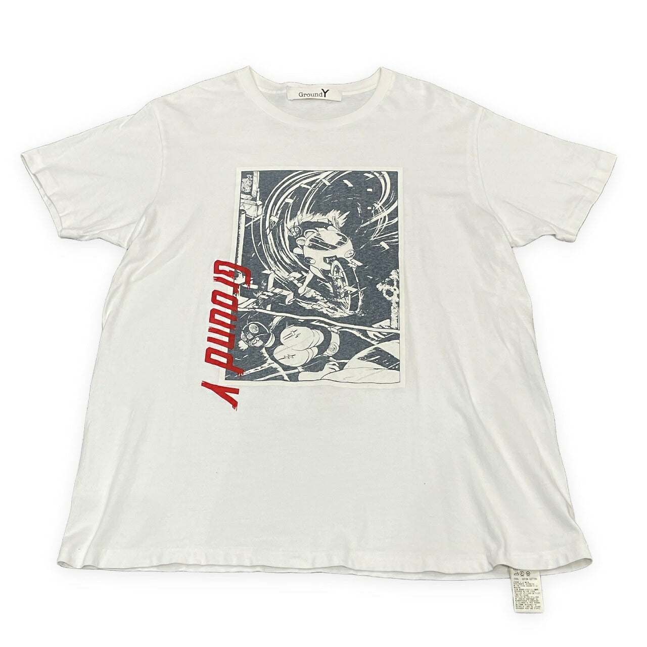 Ground Y 18AW Kamen Rider Graphic T-Shirt White Size 4