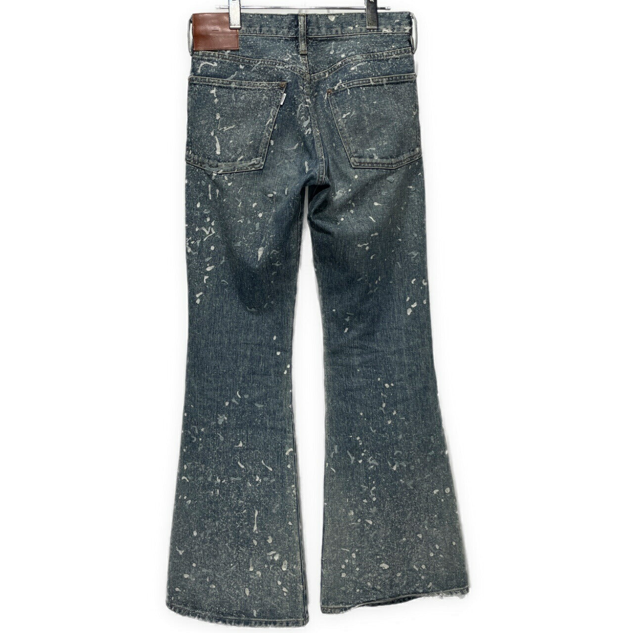 SUGARHILL 24AW Flocked Paint Flared Denim Blue Size 30