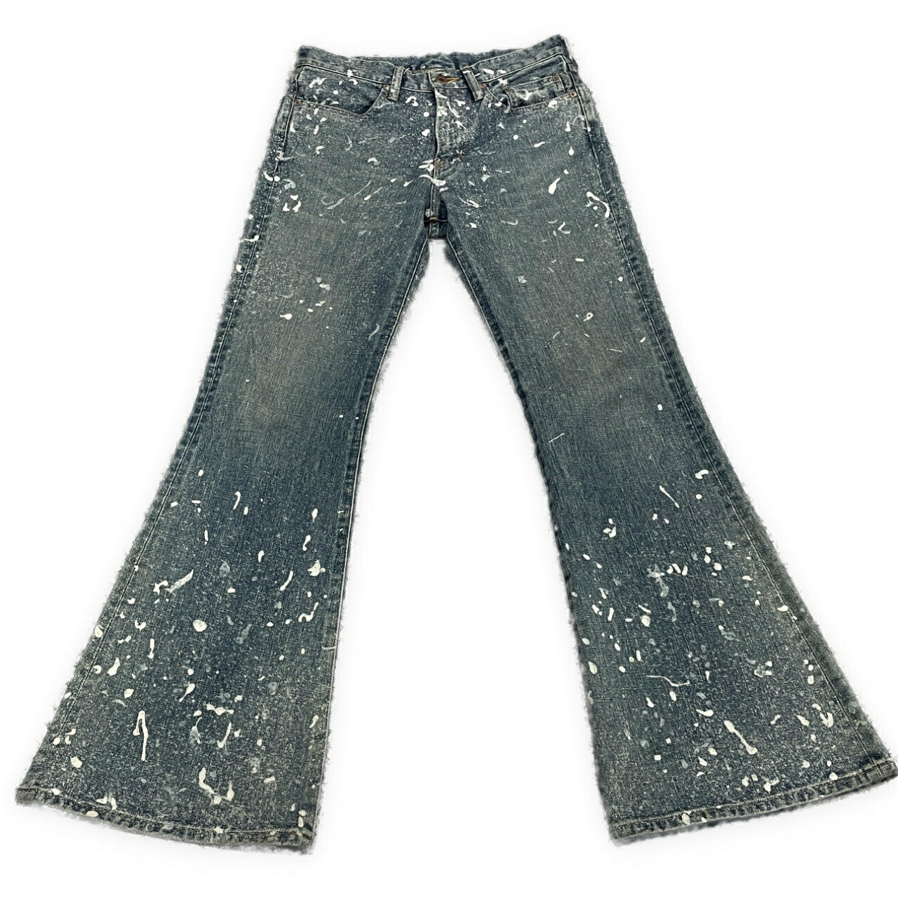 SUGARHILL 24AW Flocked Paint Flared Denim Blue Size 30