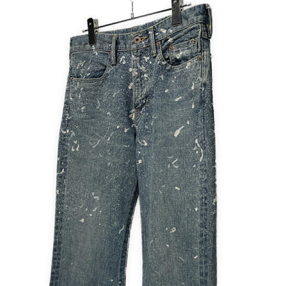 SUGARHILL 24AW Flocked Paint Flared Denim Blue Size 30