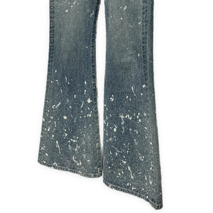 SUGARHILL 24AW Flocked Paint Flared Denim Blue Size 30