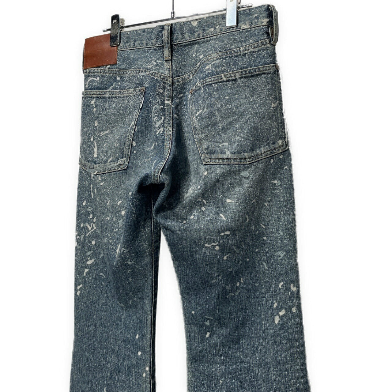 SUGARHILL 24AW Flocked Paint Flared Denim Blue Size 30