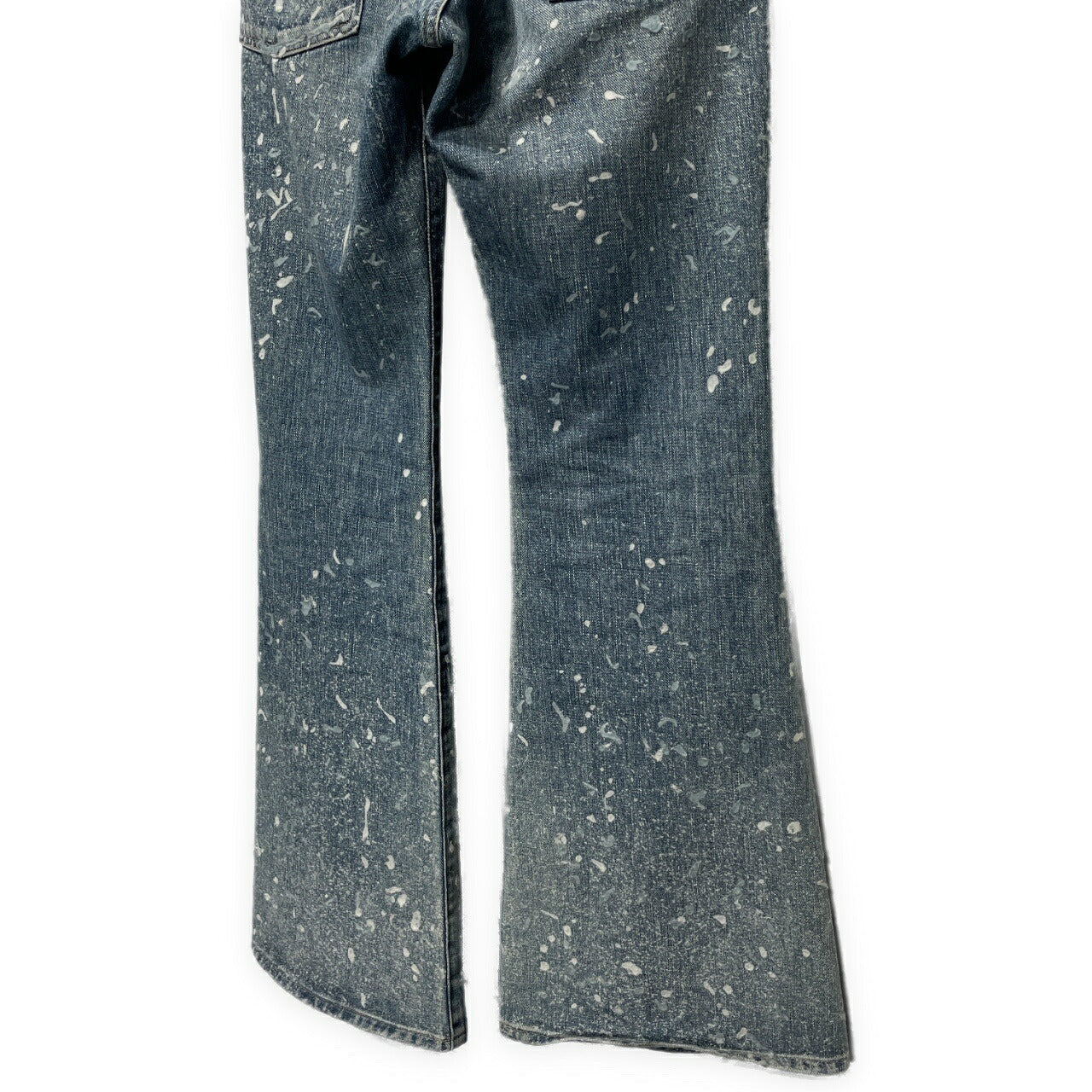 SUGARHILL 24AW Flocked Paint Flared Denim Blue Size 30