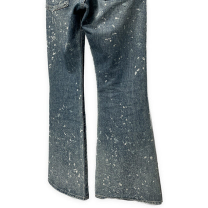 SUGARHILL 24AW Flocked Paint Flared Denim Blue Size 30