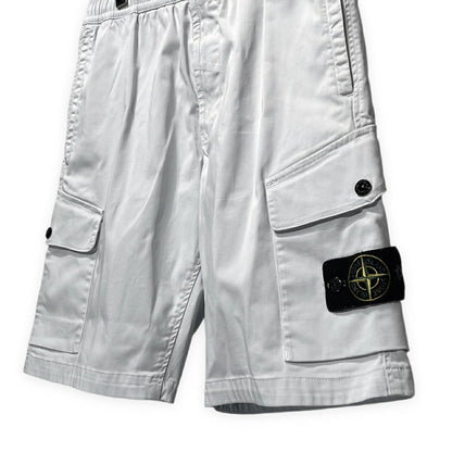 STONE ISLAND Stretch Cotton Drawstring Shorts Gray Size W31