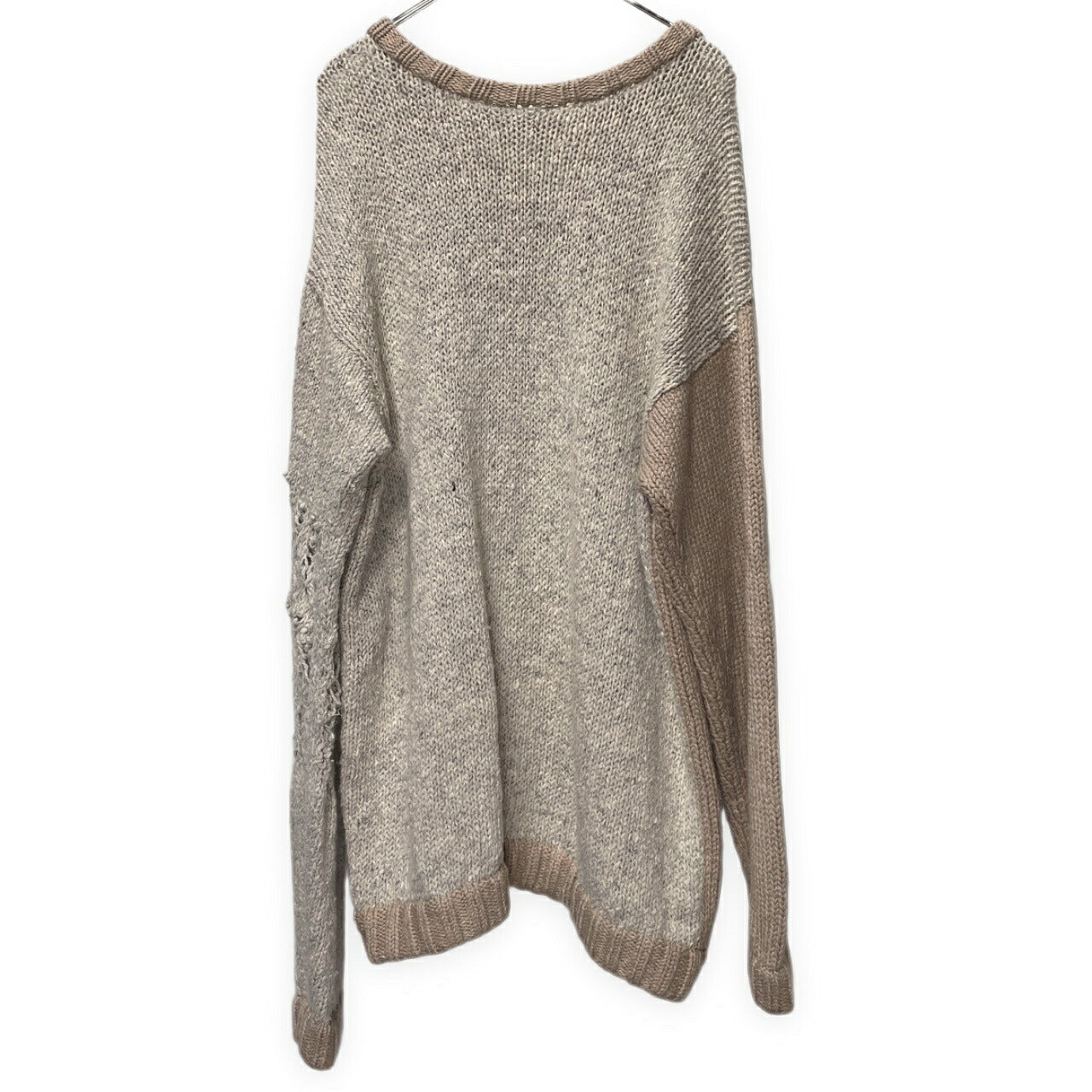 BODYSONG 19AW Oversized Distressed Knit Gray Size L