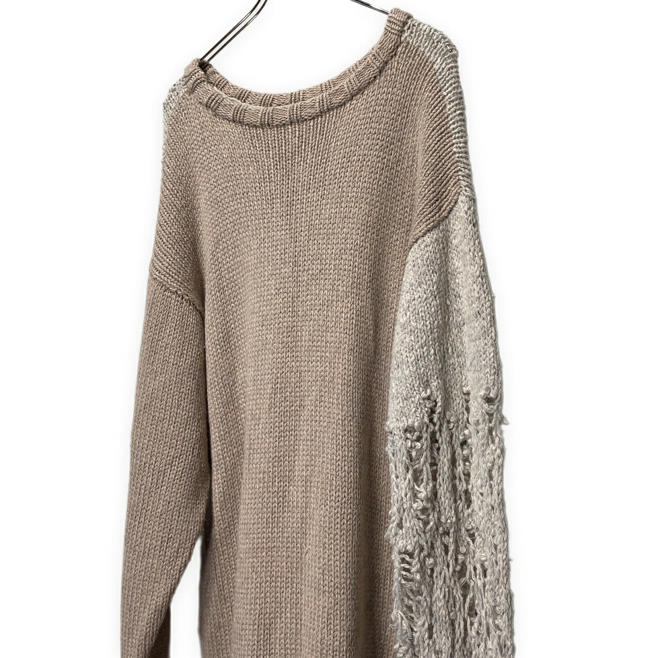 BODYSONG 19AW Oversized Distressed Knit Gray Size L