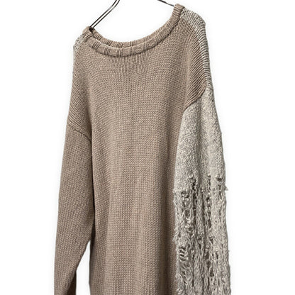 BODYSONG 19AW Oversized Distressed Knit Gray Size L